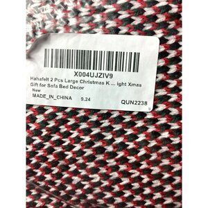 2-Piece Large Christmas Knit Blanket Set* Festive Design*Sofa & Bed Decor*NIP